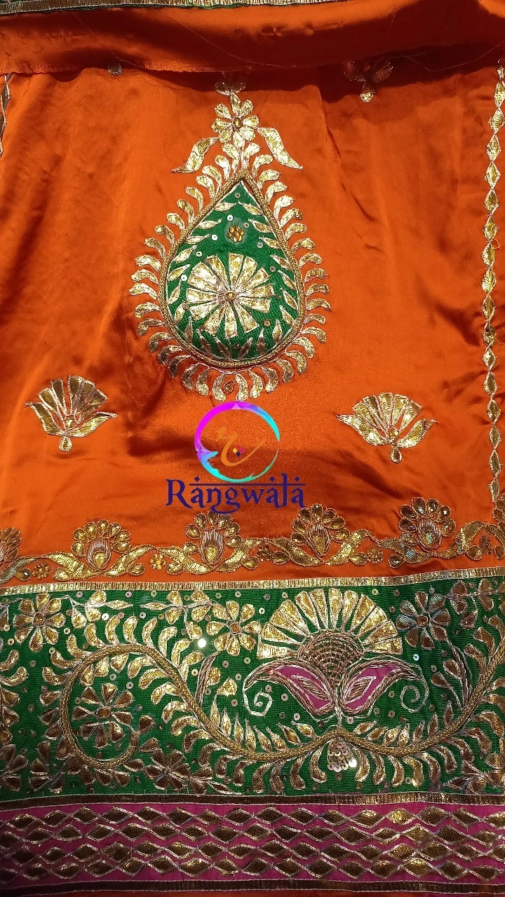 Satin Pure Rajputi Poshak (5581) - Rangwala Rajwadi Poshak Ghar